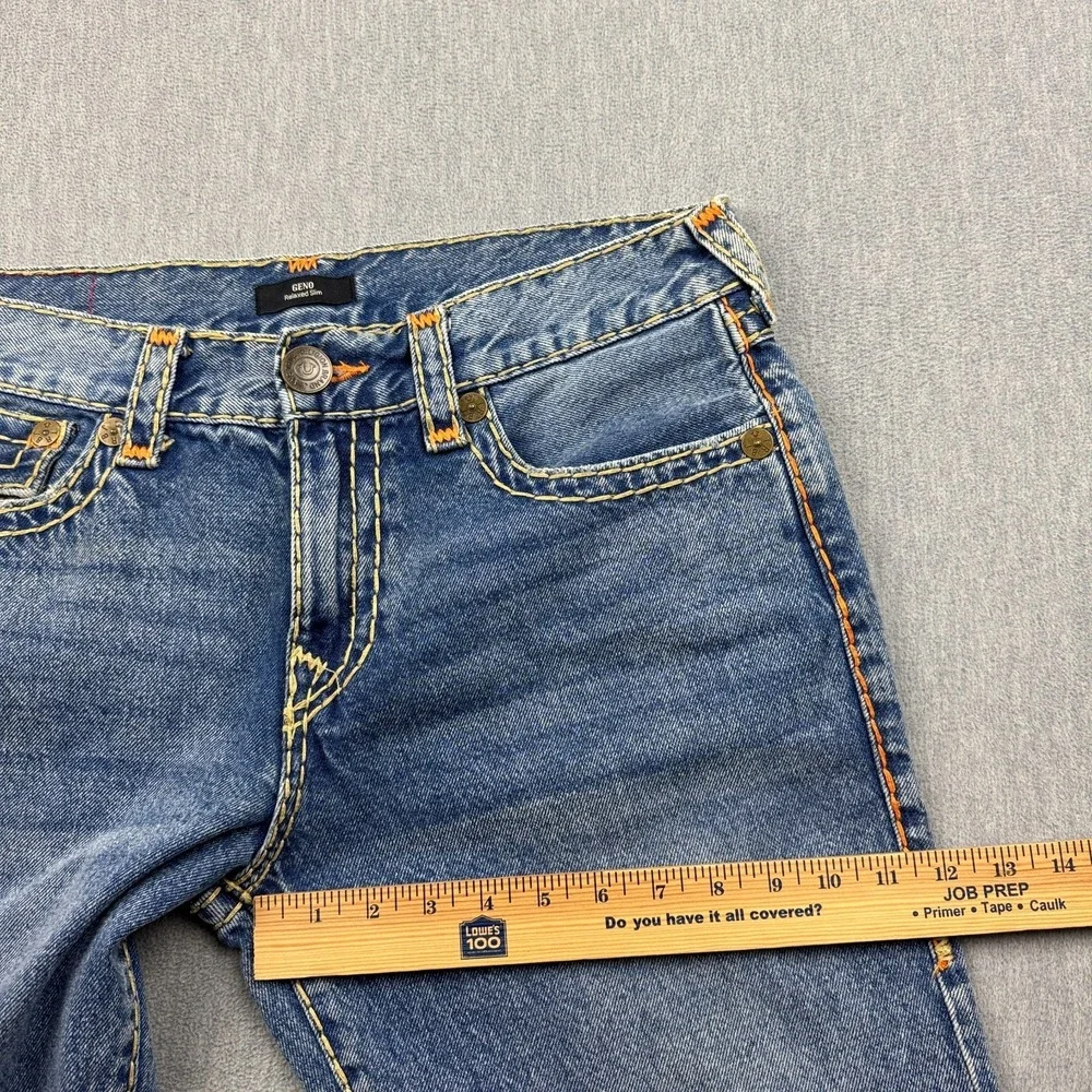 True Religion Jeans Men 33X33 Blue Geno Super T Relaxed Slim Flap Pocket Pants